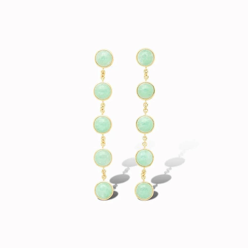 NEW LAURA FOOTE women's don’t get dangled drop earrings in amazonite